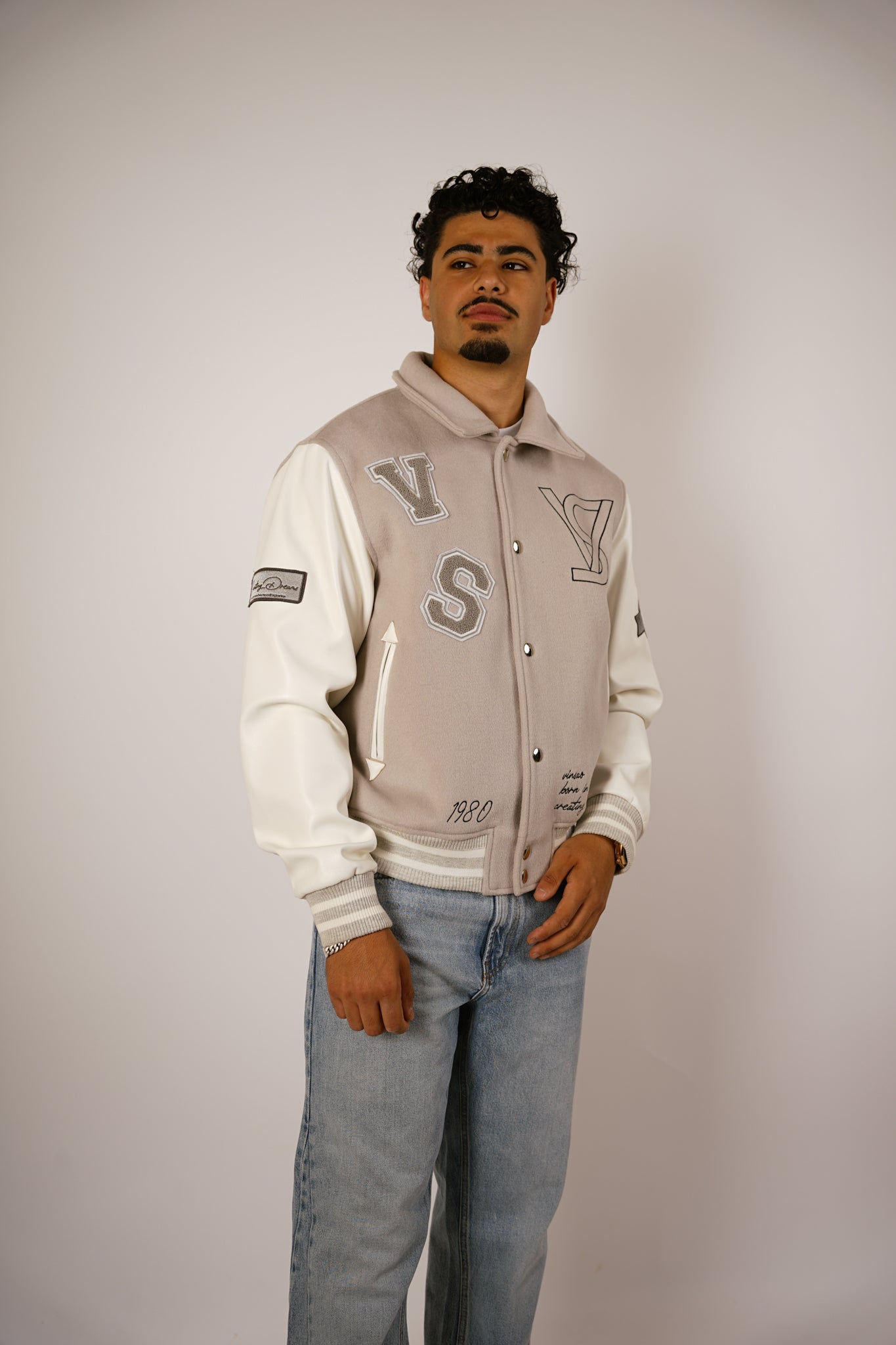 Embroidered Cotton Varsity Jacket