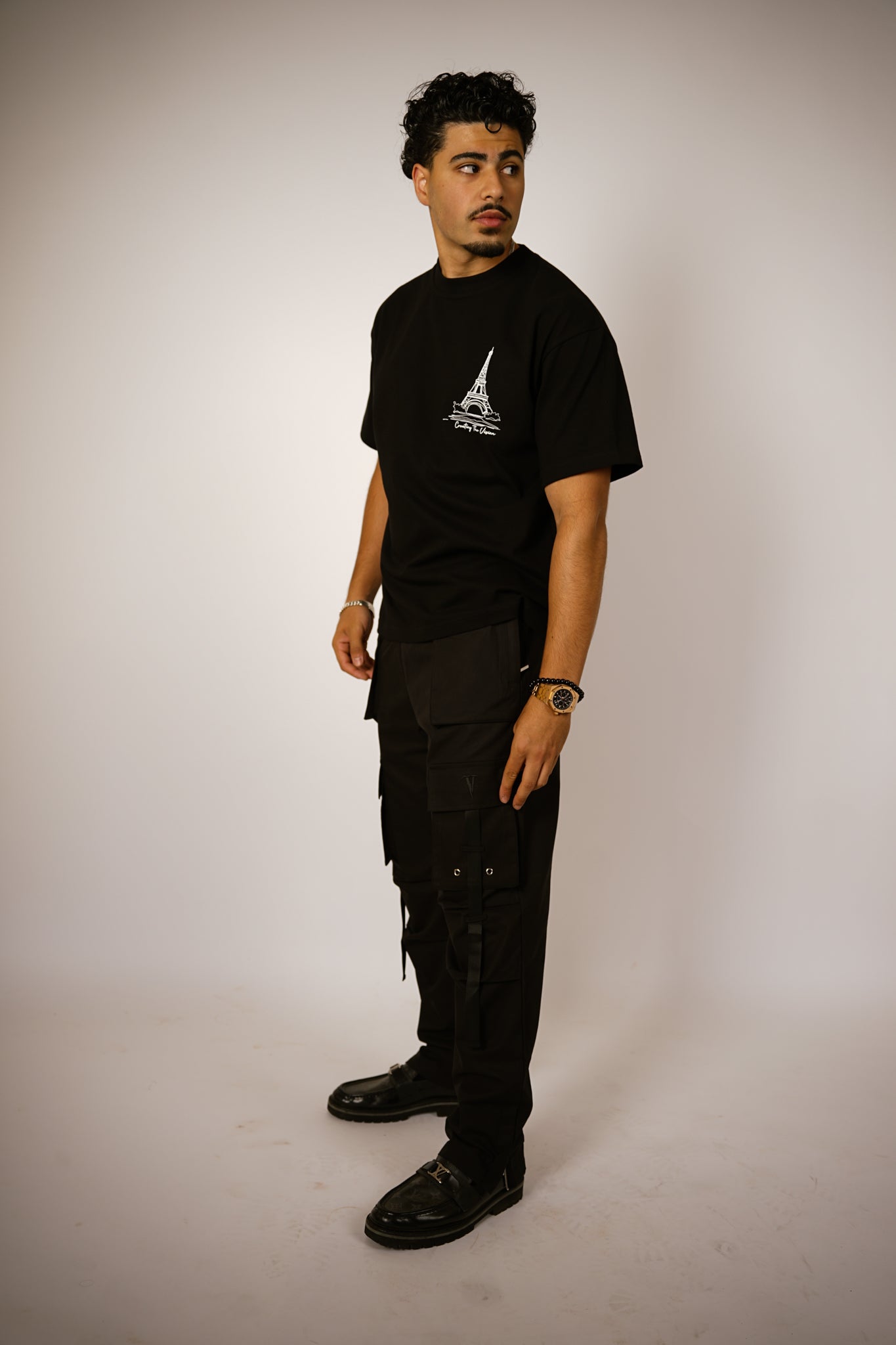 Eiffel Tower T Shirt - Black