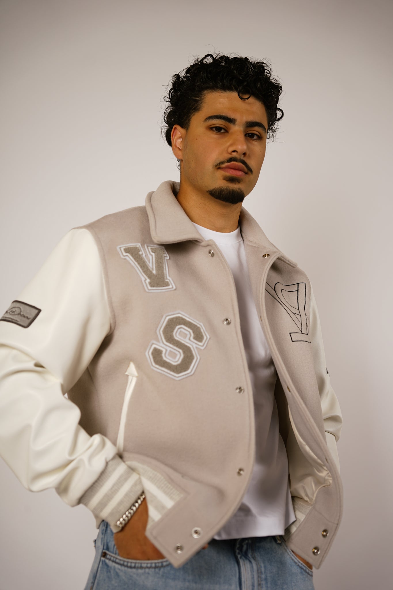 Embroidered Cotton Varsity Jacket