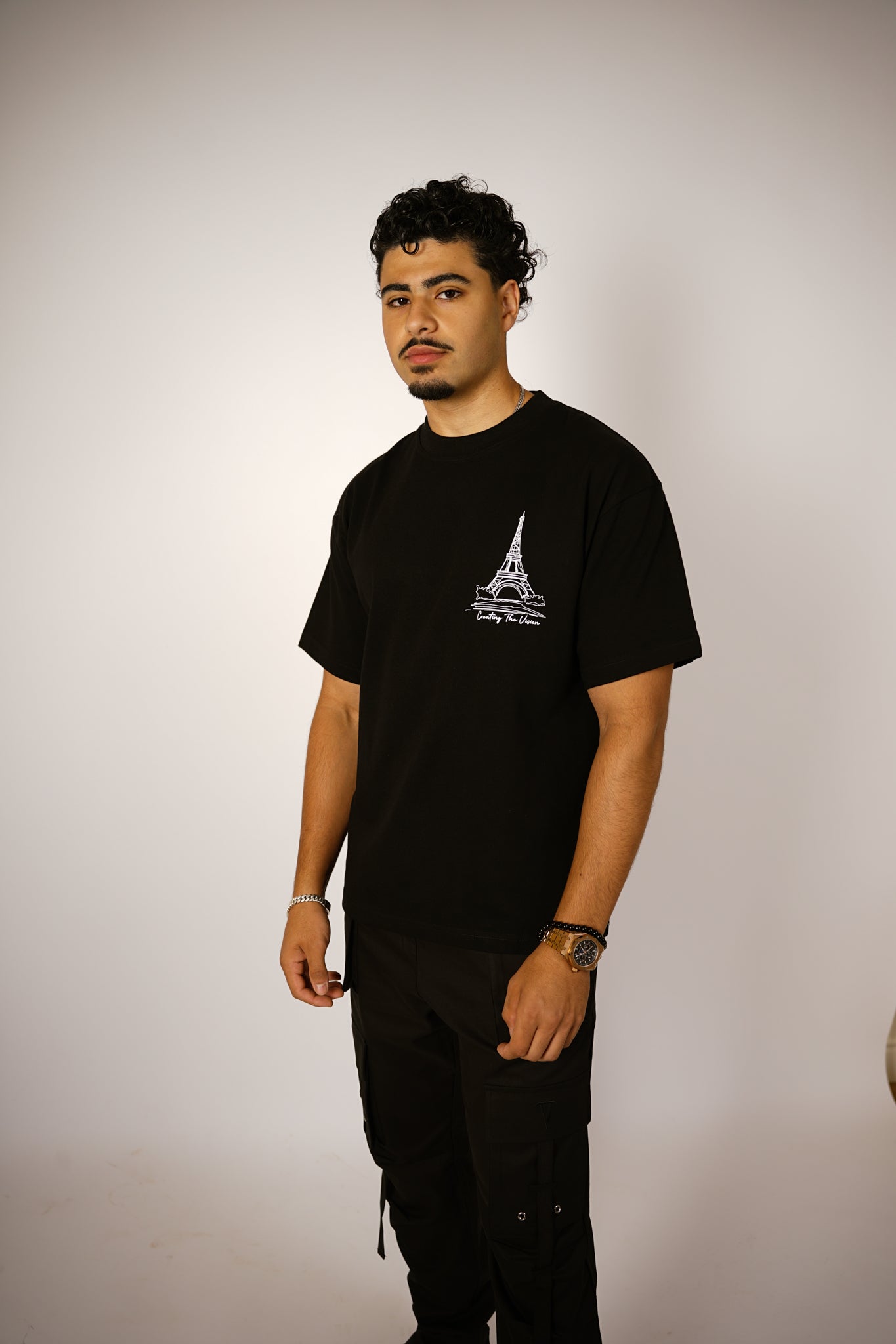 Eiffel Tower T Shirt - Black