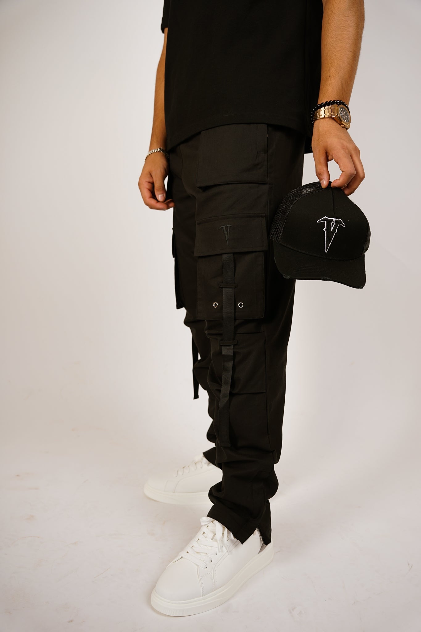 Belted Logo Cargo Trousers